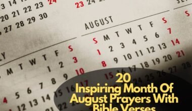 Month Of August Prayers With Bible Verses