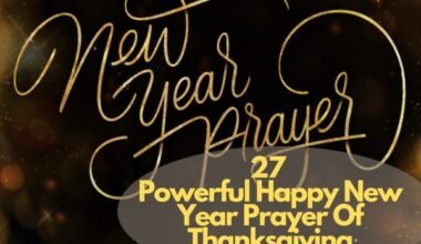 Happy New Year Prayer Of Thanksgiving