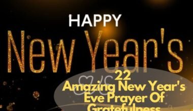 New Year's Eve Prayer Of Gratefulness